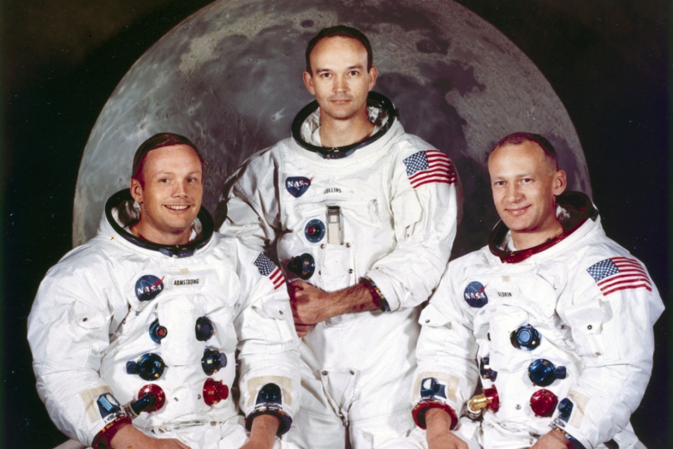 <i>Apollo 11</i> trio Neil Armstrong, Michael Collins and Edwin 'Buzz' Aldrin in 1969. 