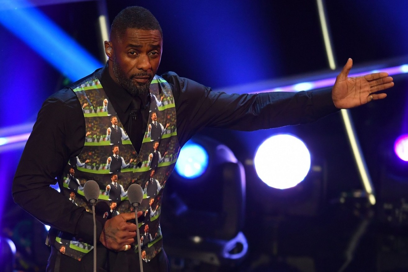 Idris Elba wears a waistcoat of English manager Gareth Southgate at The Best FIFA Football Awards ceremony in September.