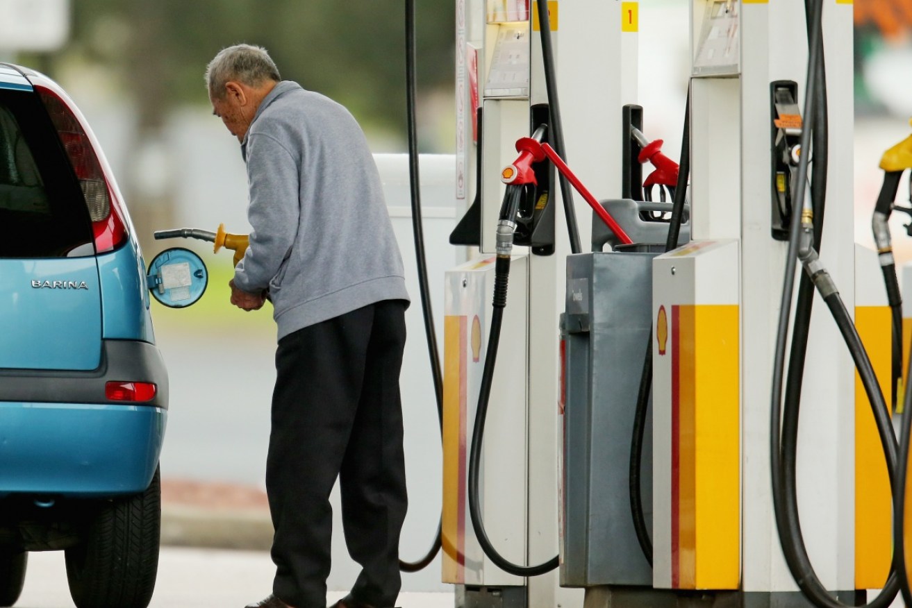Petrol prices fell slightly last quarter.