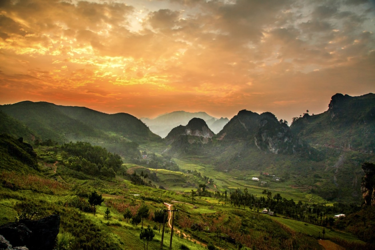 The Valley of Dong Van in northern Vietnam.
