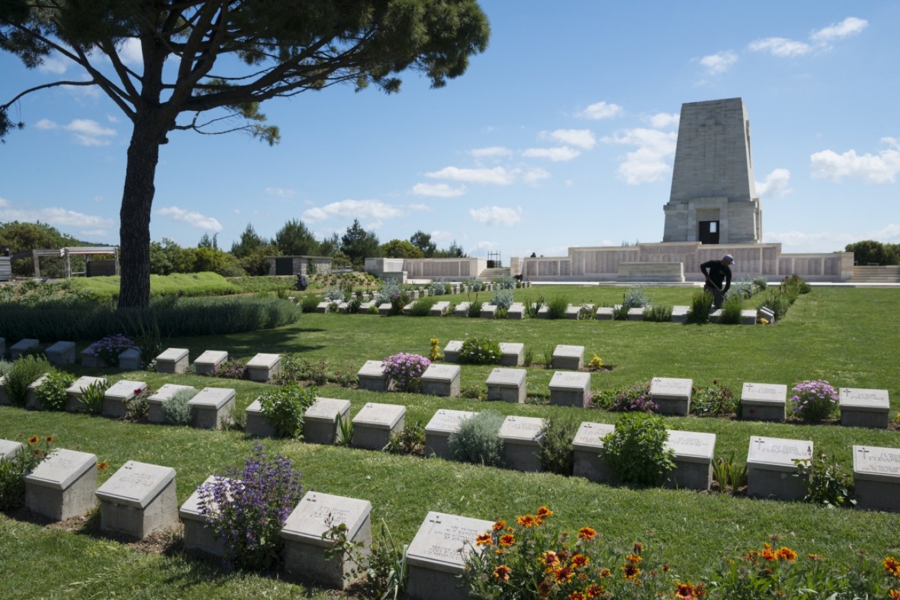 The Lone Pine Cemetery on the Gallipoli Peninsula.