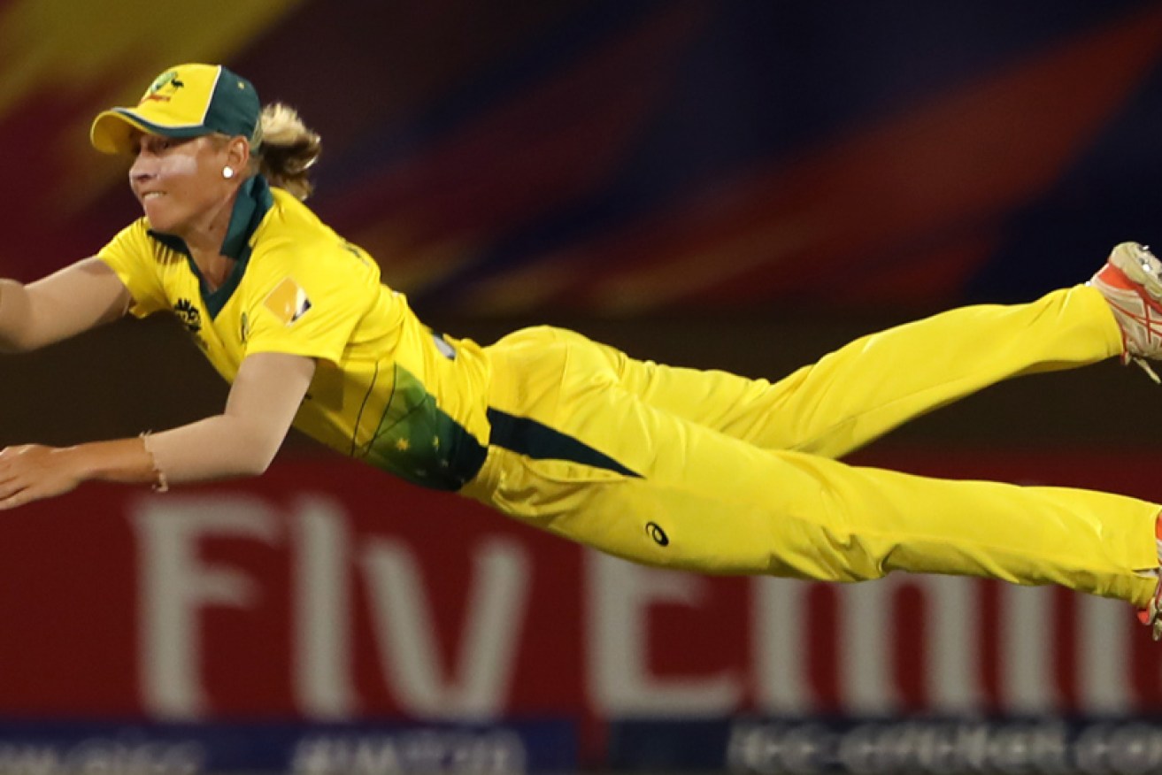 Rachael Haynes in action for the Australian women's cricket team.