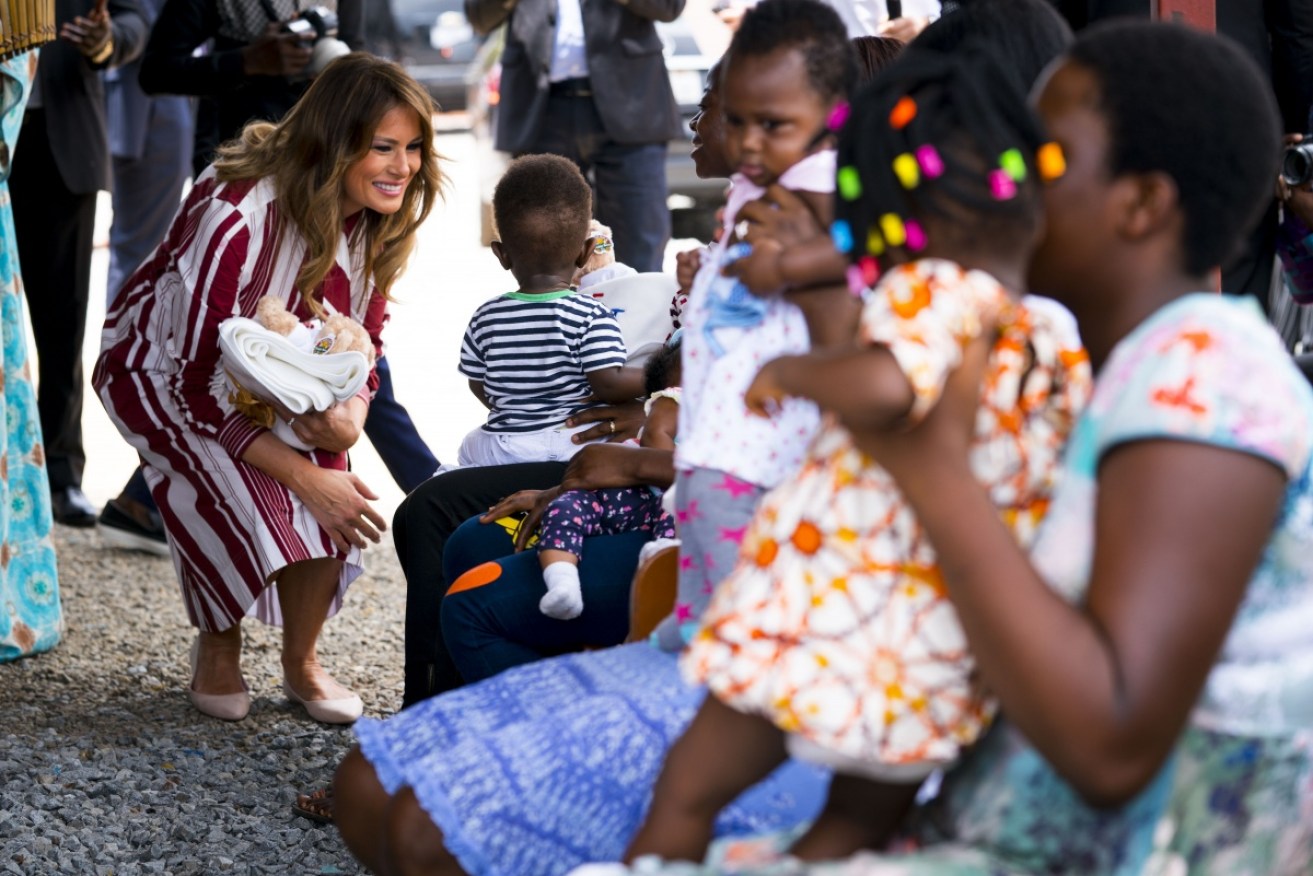 Melania Trump in Ghana during her much-publicised African visit.