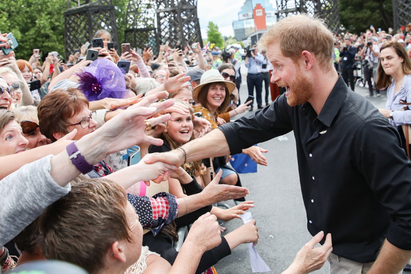 Prince Harry gets a rock star reception in Rotorua, New Zealand, on October 31.