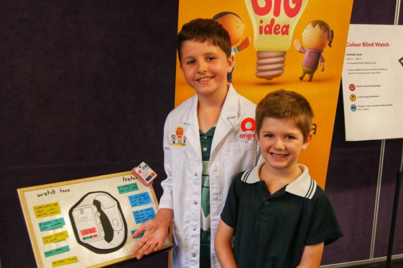 His little brother's colour blindness inspired Hamish Lane to design his winning invention.

