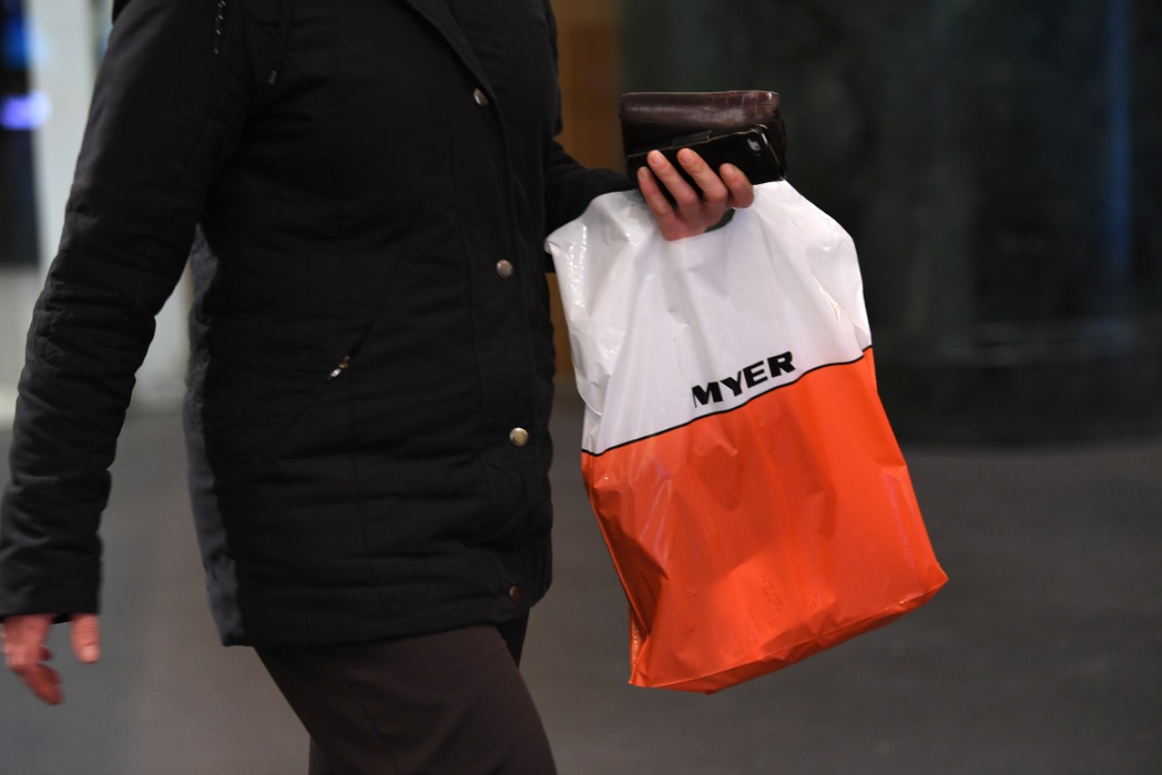 Myer says its online sales are up 25 per cent, but it's not enough to see off a fall in profit.