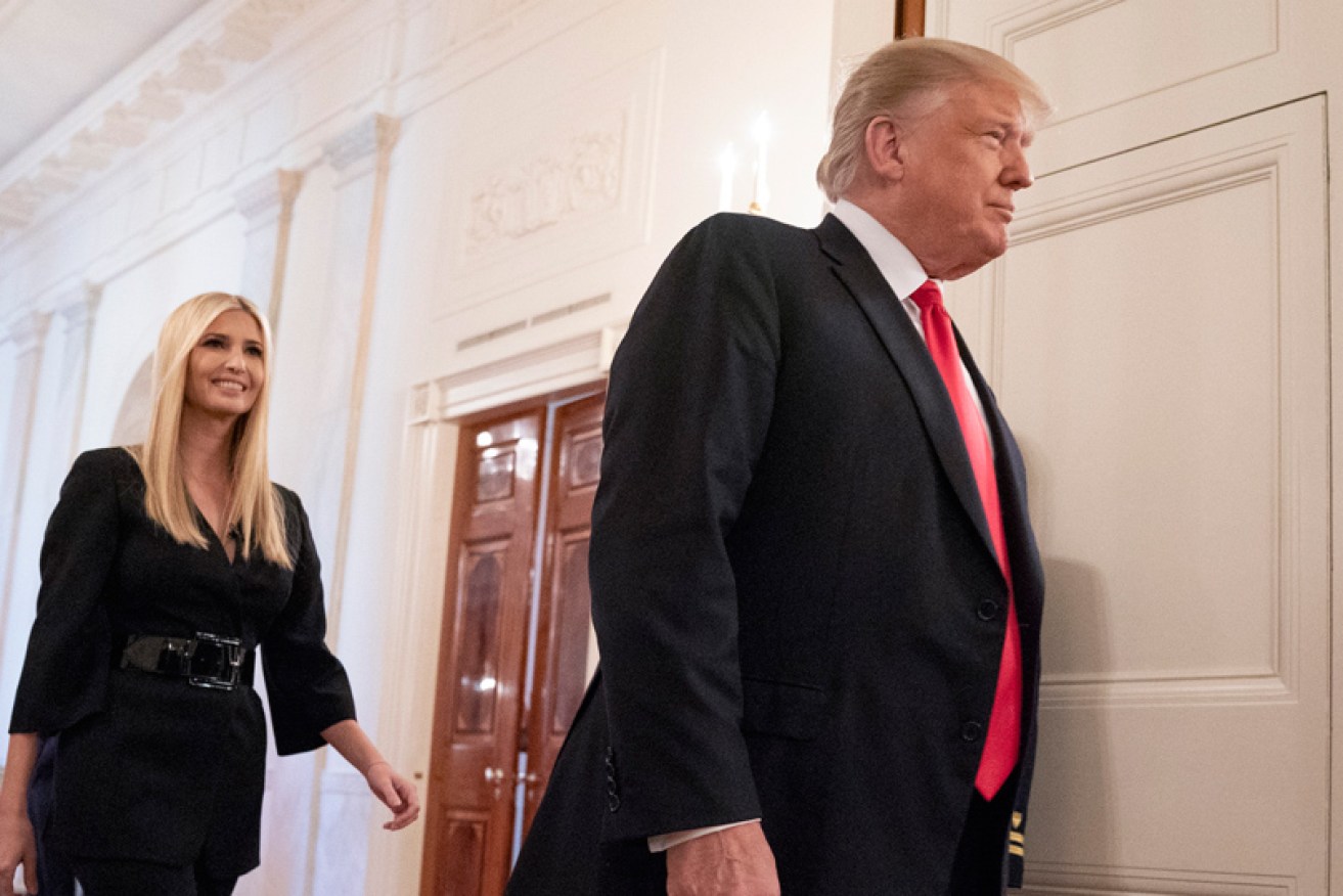 Senior adviser Ivanka Trump and President Donald Trump at the White House on October 31.