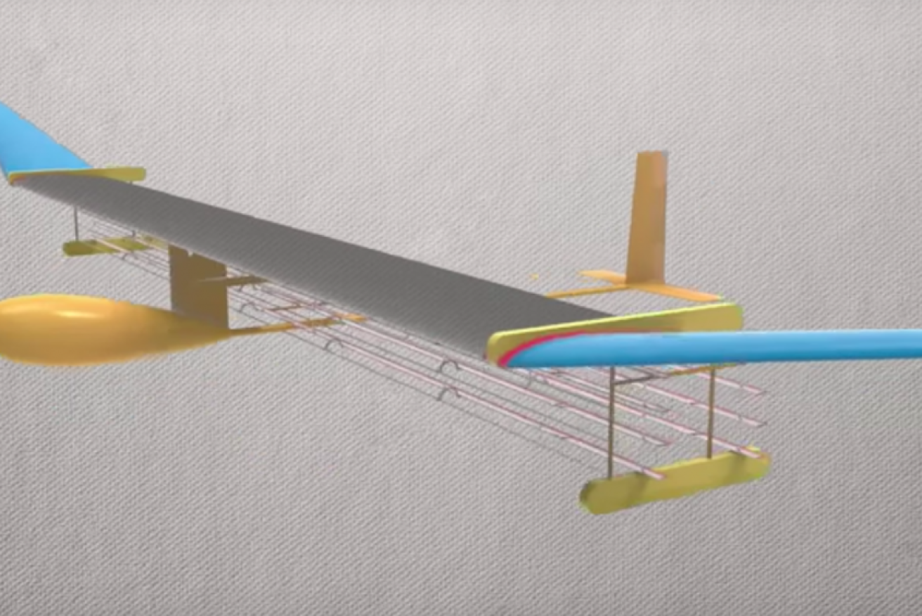 This ionic plane does not need fuel to be powered through the air. 