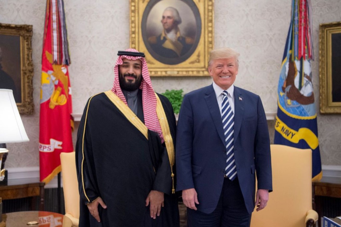 Prince Mohammed bin Salman meeting Donald Trump in March 2017.