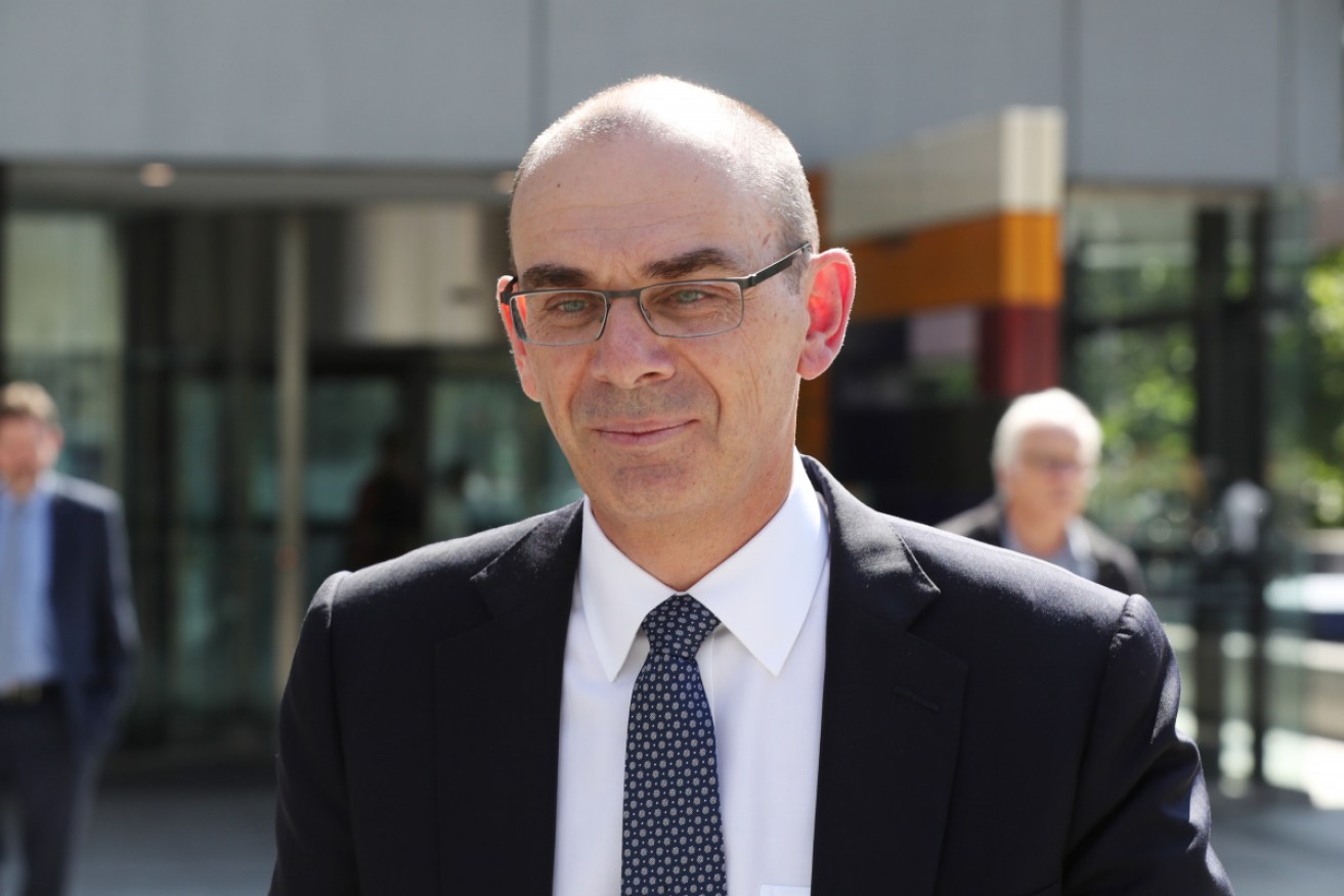APRA chair Wayne Byres appears at the royal commission on Thursday. 