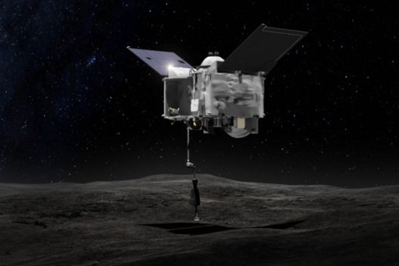Osiris-Rex will extend a robotic arm and "high five" Bennu with its collection device.