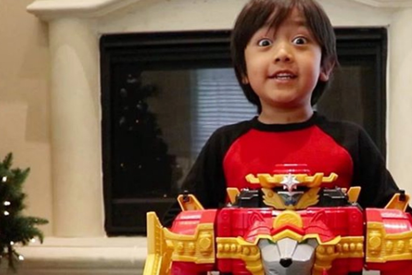 "Check out Ryan opening the biggest Power Rangers Ninja Steel Playset ever on YouTube!" said an Instagram sponsored post in December 2017.