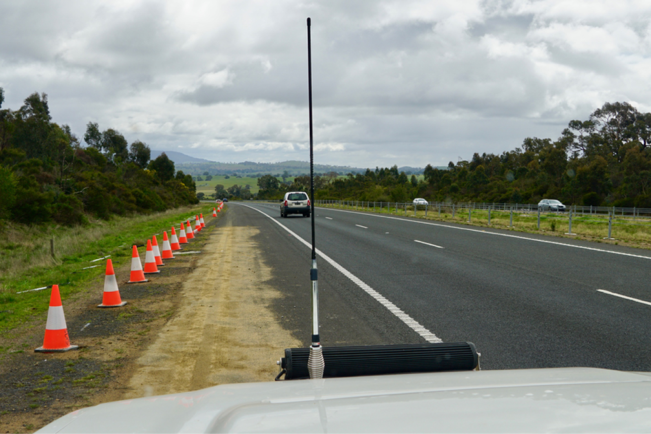 Andy Chapman fears wire-rope barriers being installed on the Calder Freeway (pictured) will hamper firefighting efforts.
