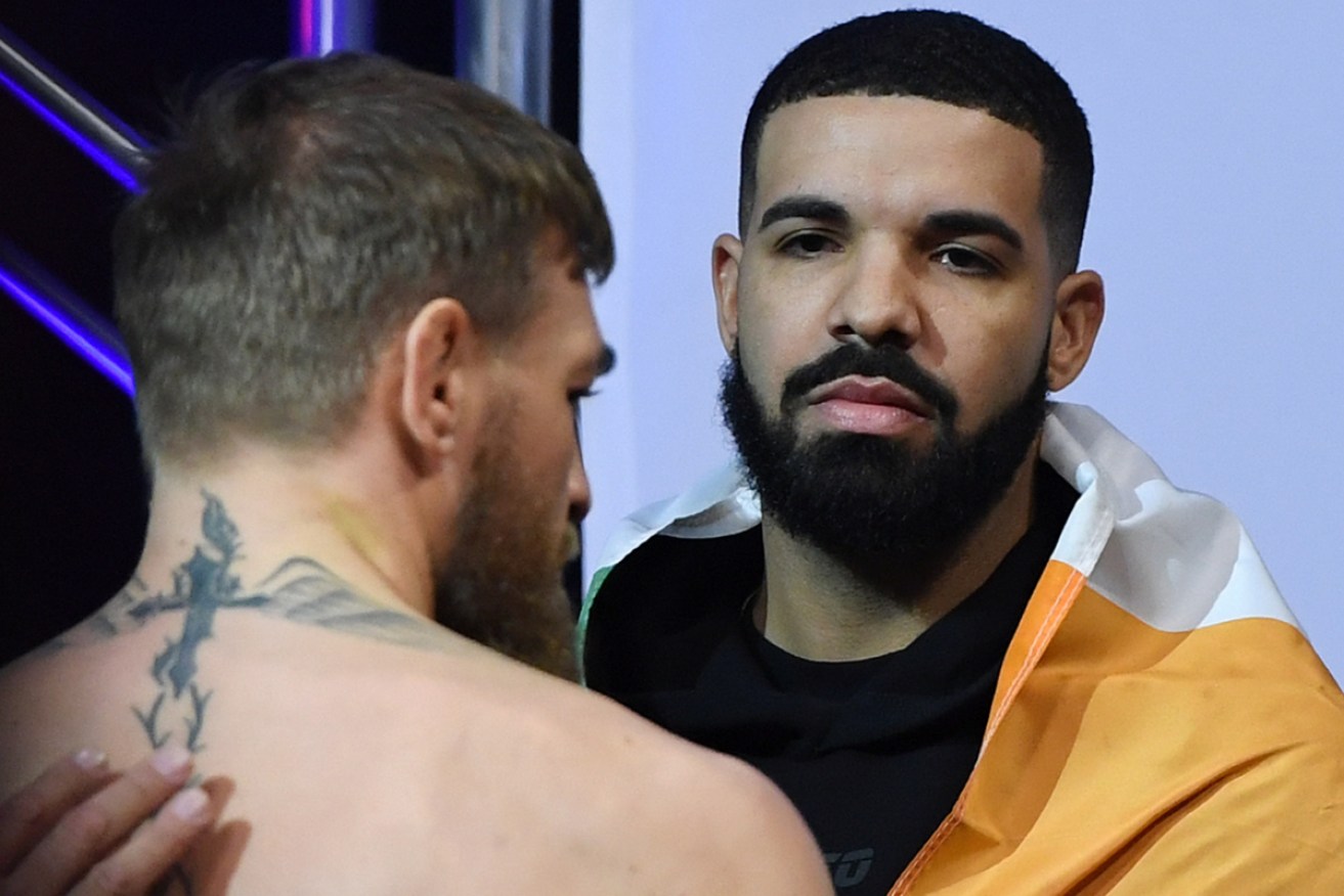 Canadian rapper Drake, pictured with Conor McGregor in Las Vegas in October, was again king of Spotify.  