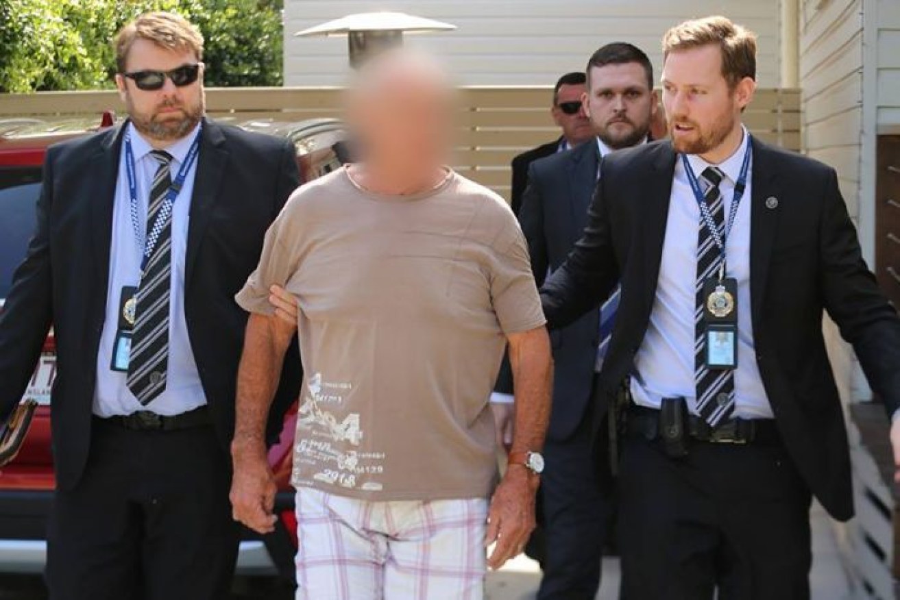 Chris Dawson was arrested on the Gold Coast before an appearance at Southport Magistrates Court.  
