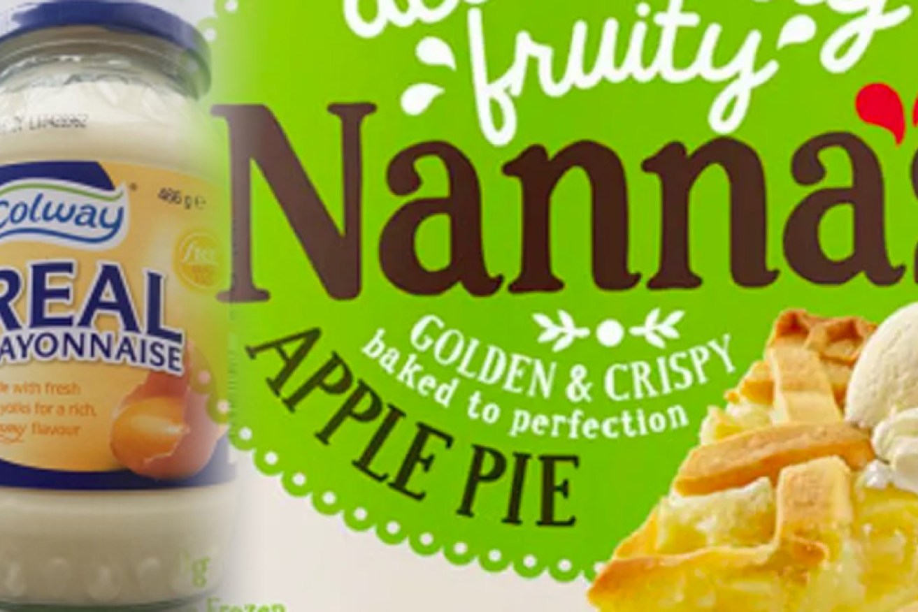 Nanna's apple pies and Aldi's Real mayonnaise are both being recalled.