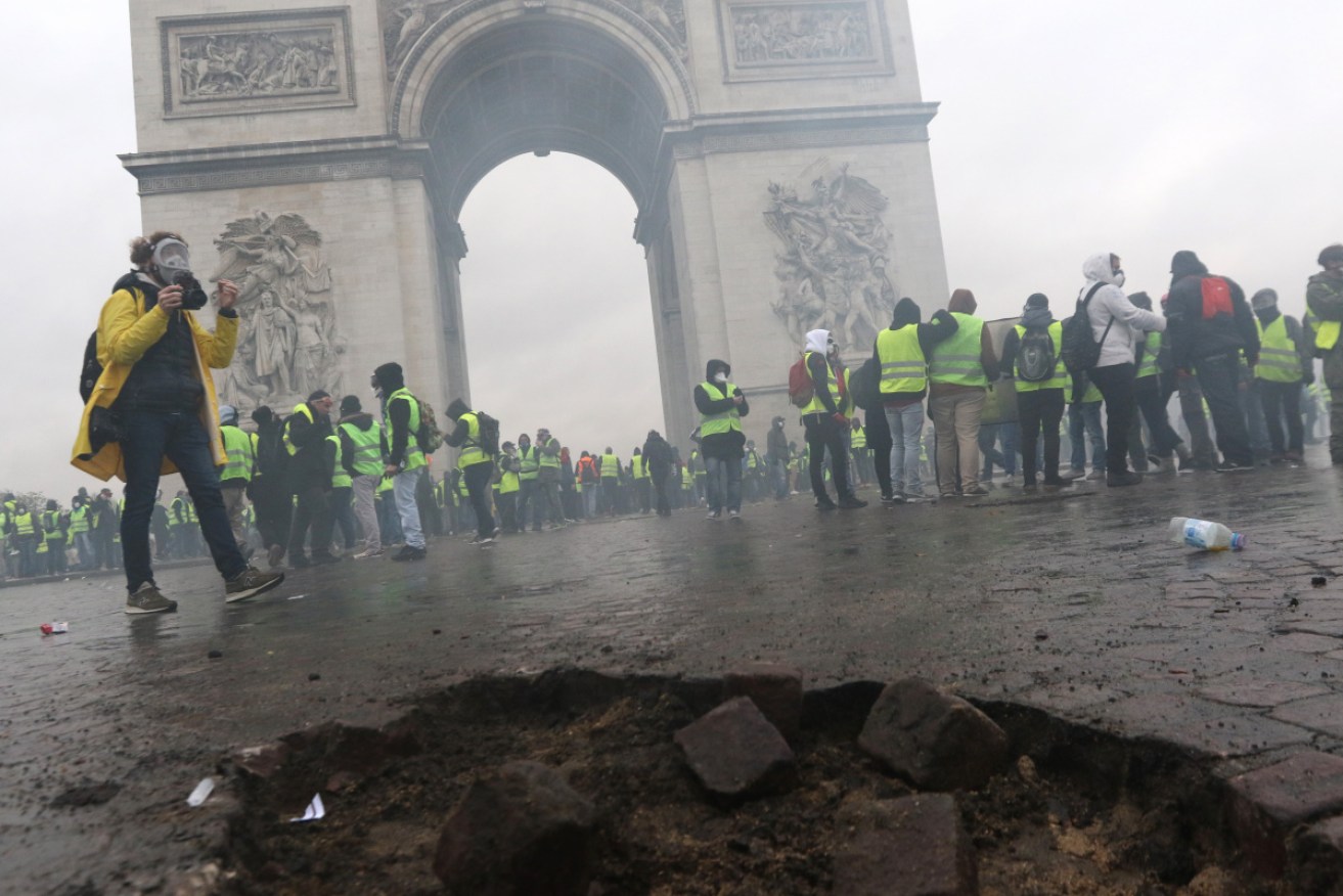 Protester numbers are shrinking, according to authorities, but you would never know it from the scenes in Paris.