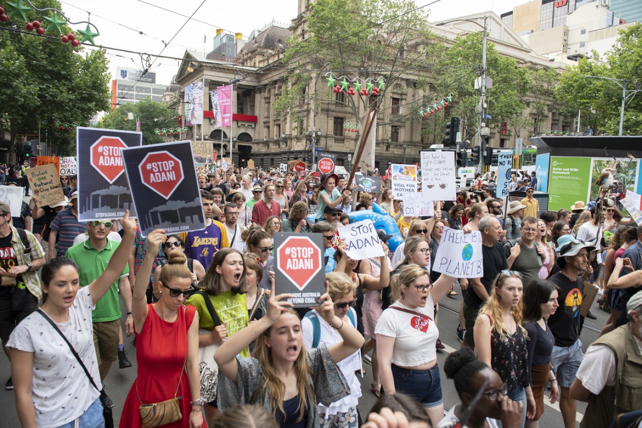 Rallies in Australia's capital cities follow Adani's announcement last month it would self-fund the project.