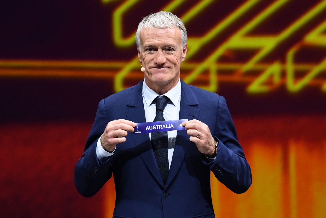 French World Cup-winning coach Didier Deschamps at the FIFA Women's World Cup draw.