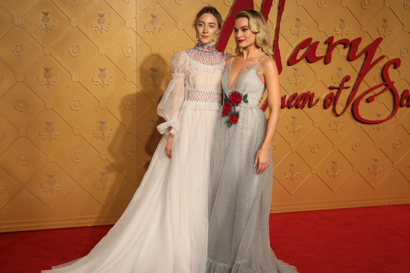 Red carpet queens Saoirse Ronan (left) and Margot Robbie at the UK premiere of <i>Mary, Queen of Scots</i> in London on December 10.