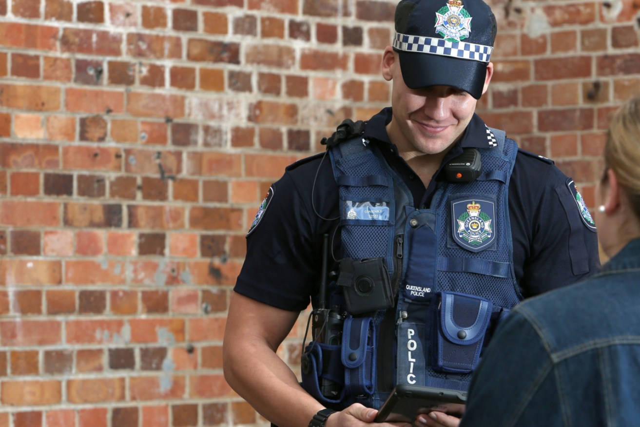 Victoria Police is rolling out body-worn cameras, already used in Queensland (stock).