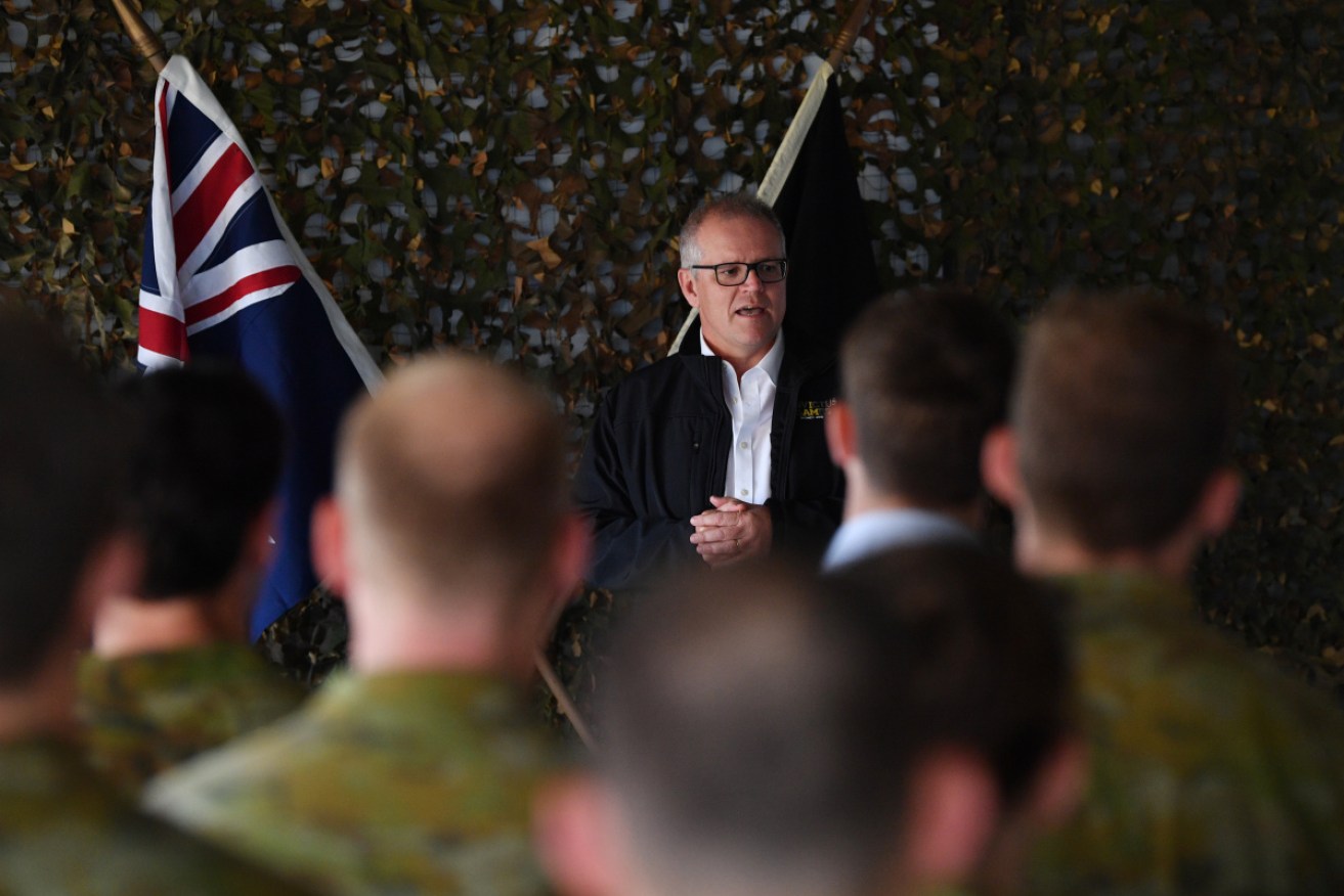 Australian Prime Minister Scott Morrison visited special forces troops during a visit to Baghdad Airbase in Iraq.