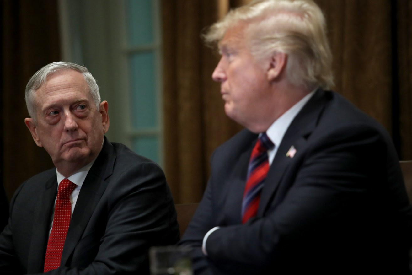 Jim Mattis (L) says Donald Trump wants to appoint a new secretary with more aligned views.  