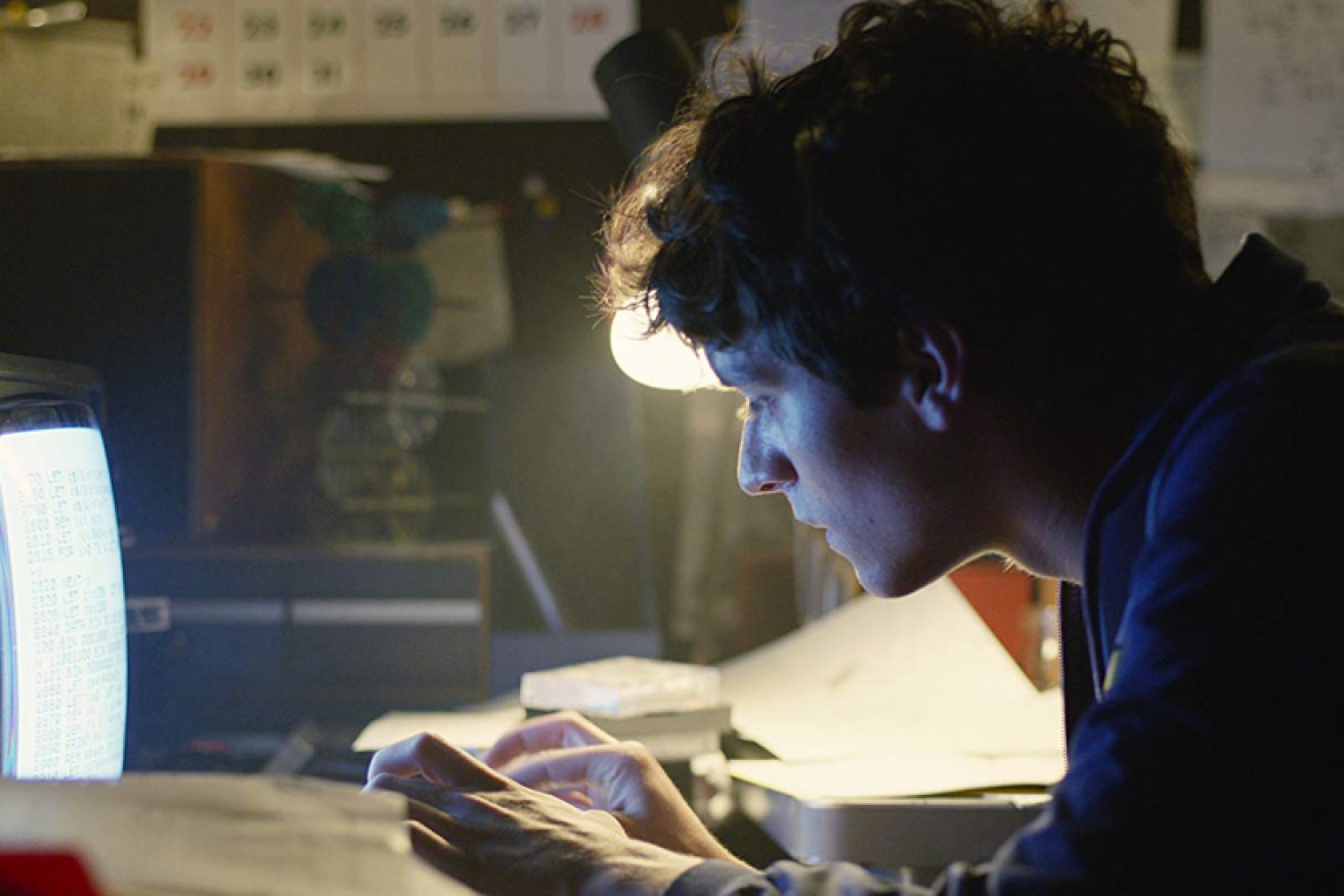 Fionn Whitehead as computer programmer Stefan in <i>Black Mirror: Bandersnatch</i> on Netflix.