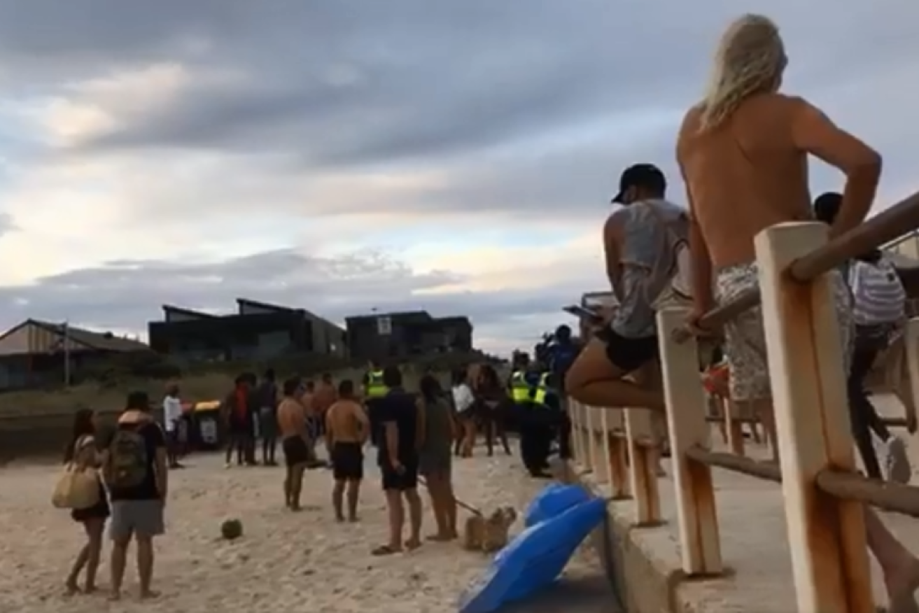 Police were first called to the foreshore at Chelsea after a fight broke out over a jetski.