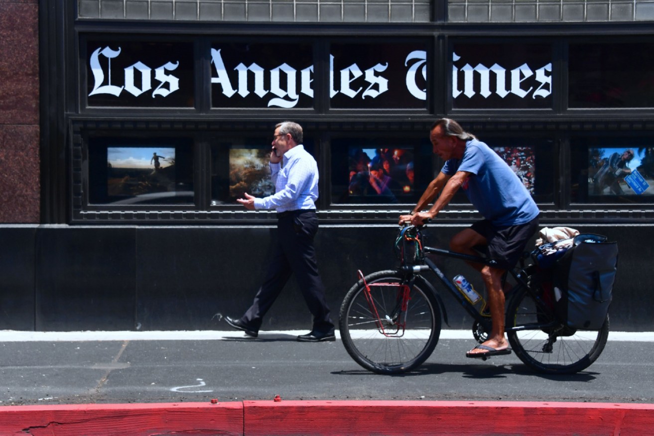 The <i>Los Angeles Times </i>was one of the US newspapers affected by the attack. 