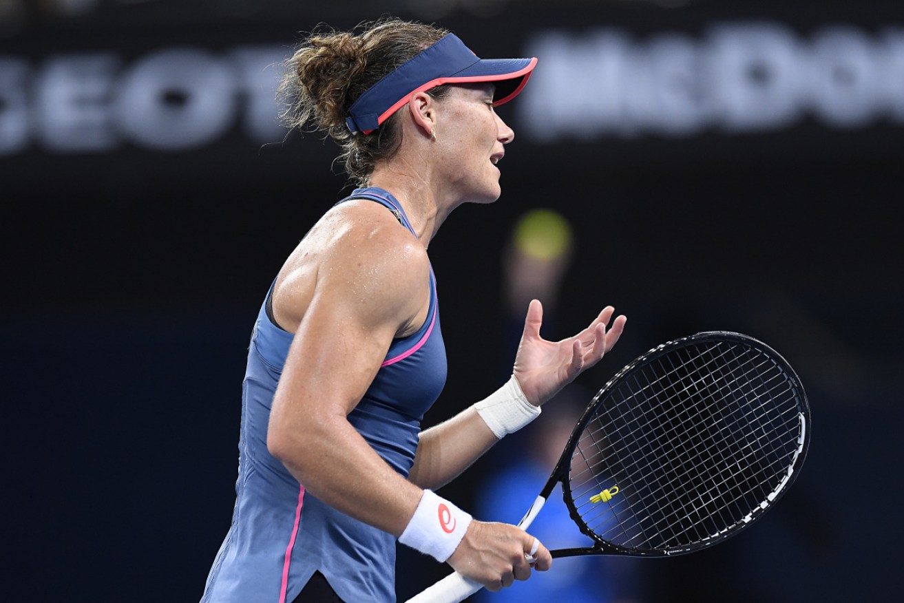 Stosur made a promising start against Marie Bouzkova before her match unravelled.