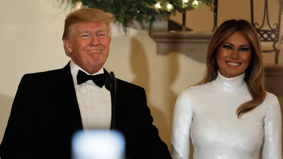 Melania trump new outlet years eve dress 2018