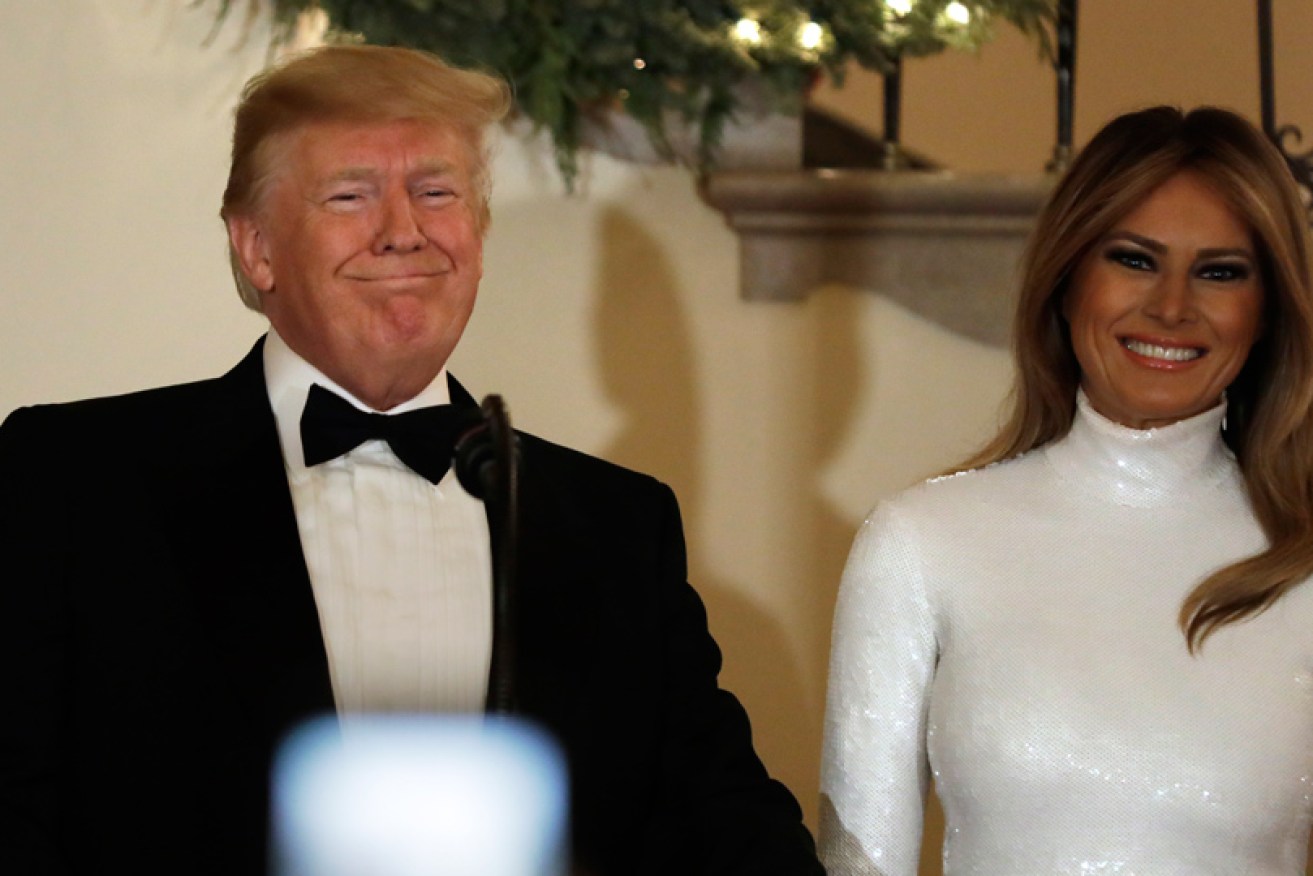 Donald and Melania Trump hit up the Congressional Ball at the White House on December 15.