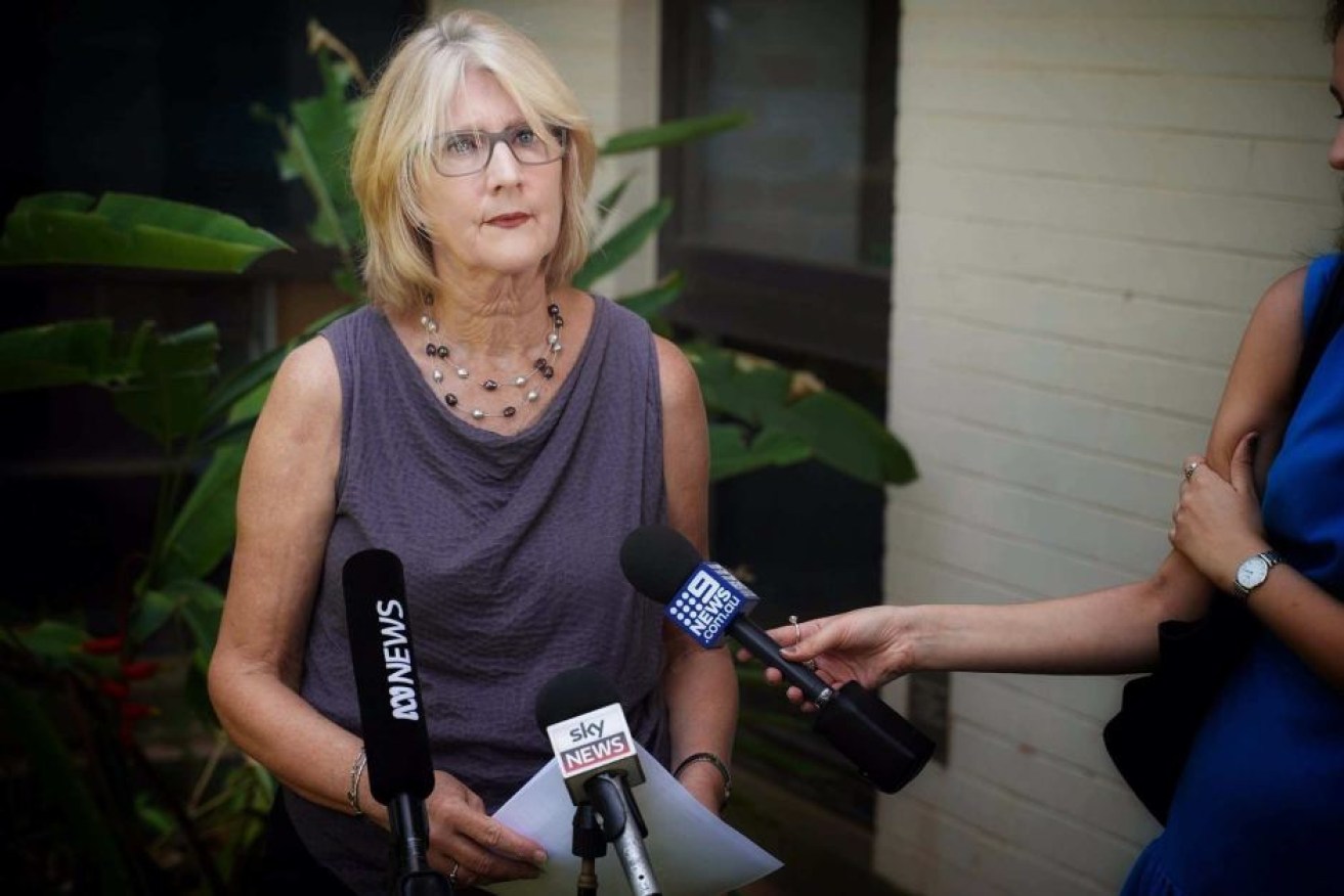 Vicki Krause speaking at Royal Darwin Hospital about the death.

