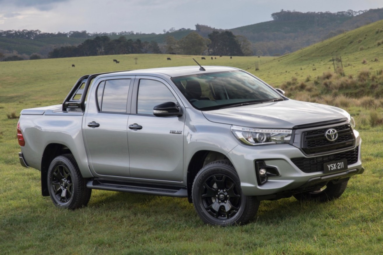 Australians continue to buy huge vehicles like the Toyota HiLux and Ford Ranger.