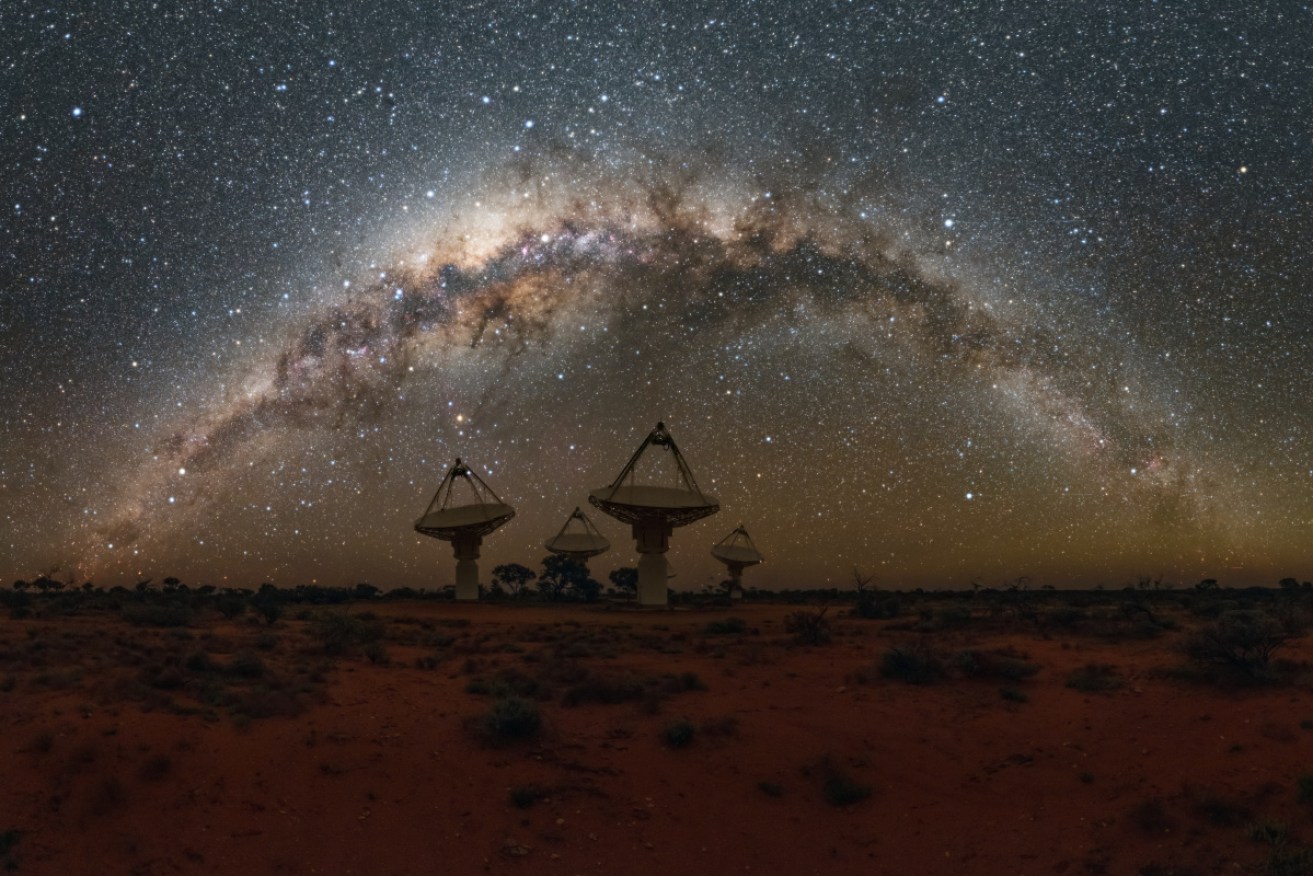 Central antennas of the Australia Square Kilometre Array Pathfinder. The big-sky telescope discovered 20 New Fast radio Bursts in October. Greetings from space or just a case of cosmological hiccups. 