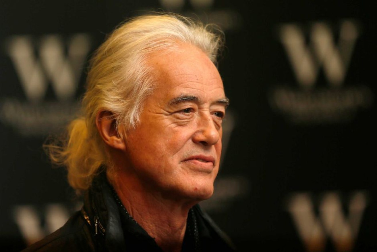 Jimmy Page (pictured) is worried about work at his neighbour Robbie Williams's home.