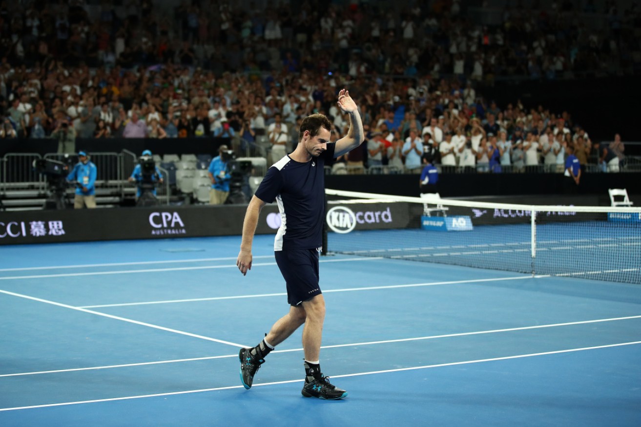 Andy Murray of Great Britain after his first round loss to Roberto Bautista Agut.
