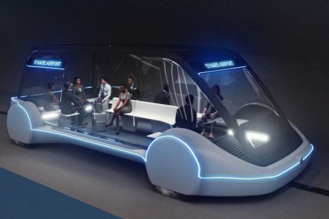 Passengers would access the loop via elevator and travel in electric vehicles.