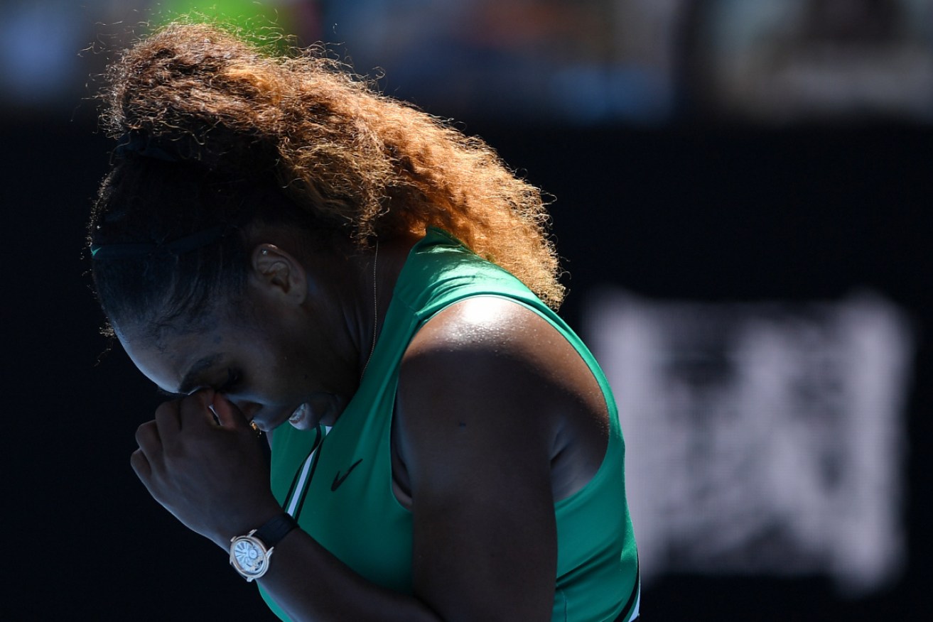 Serena Williams was bundled out of the Australian Open after being on the brink of victory.