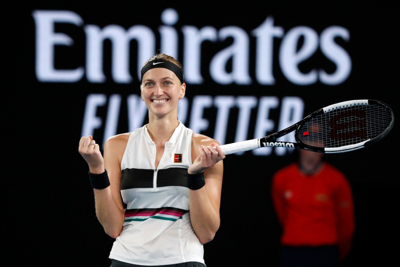 Petra Kvitova fought back from adversity to make her first grand slam final in five years.
