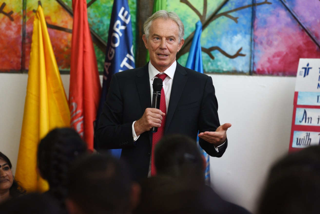 Former British Prime Minister Tony Blair, in New Delhi on January 9, wants a second Brexit vote. 