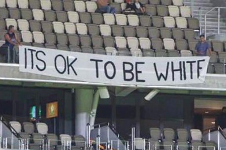 Cricket Australia and Perth Stadium denounce &#8216;It&#8217;s OK to be white&#8217; banner