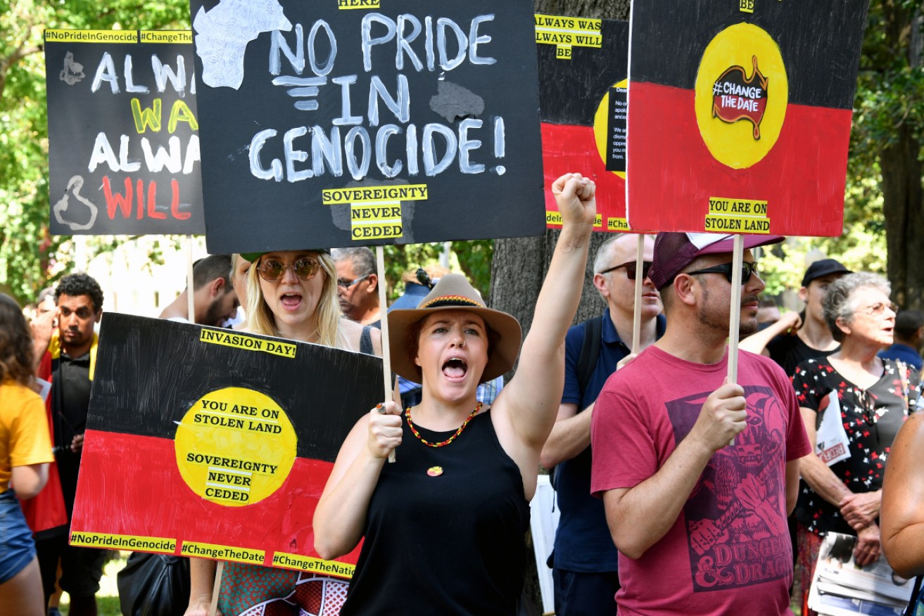 The Invasion Day rally in Sydney on Saturday.