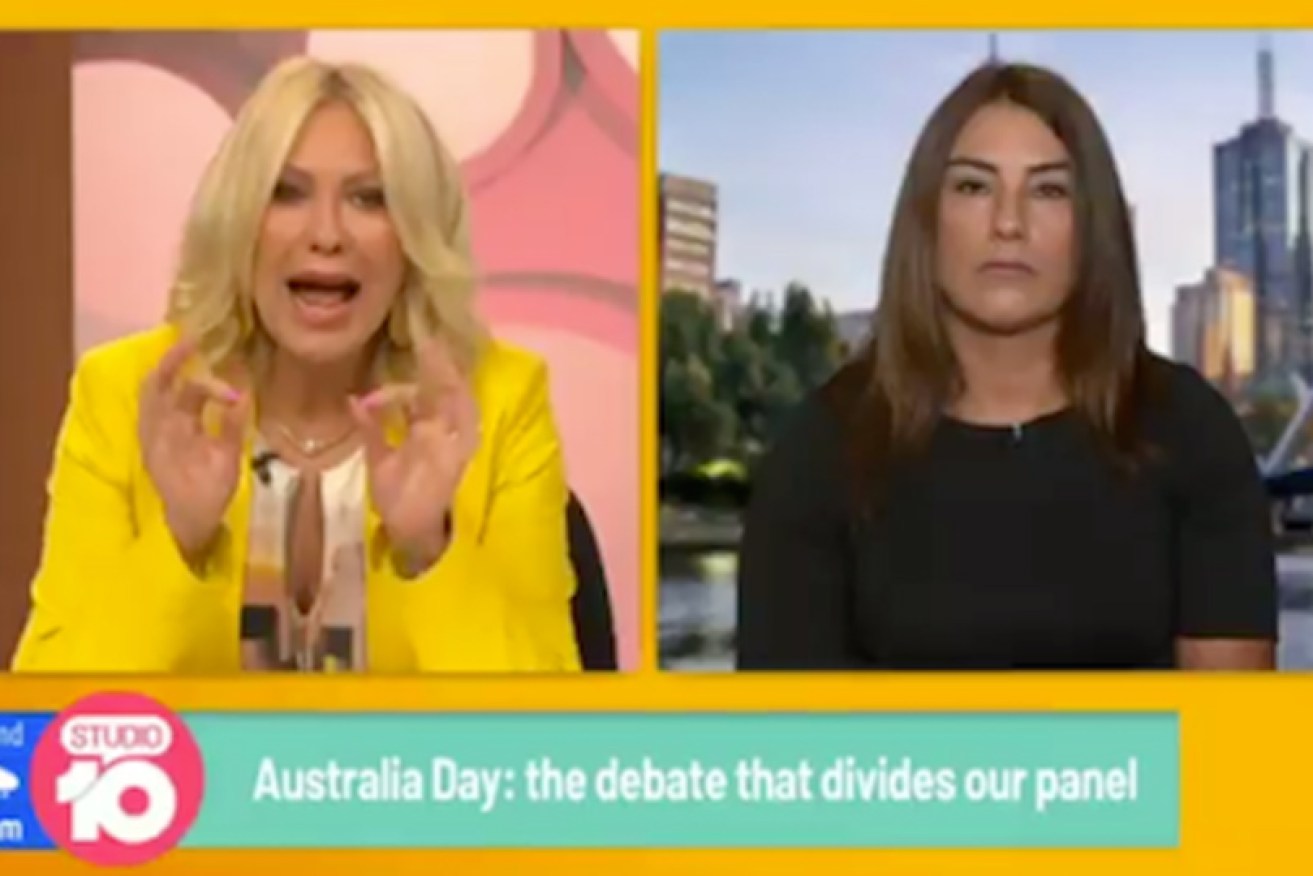 Kerri-Anne Kennerley and MP Lidia Thorpe during their impassioned exchange on <i>Studio 10</i> on Tuesday.