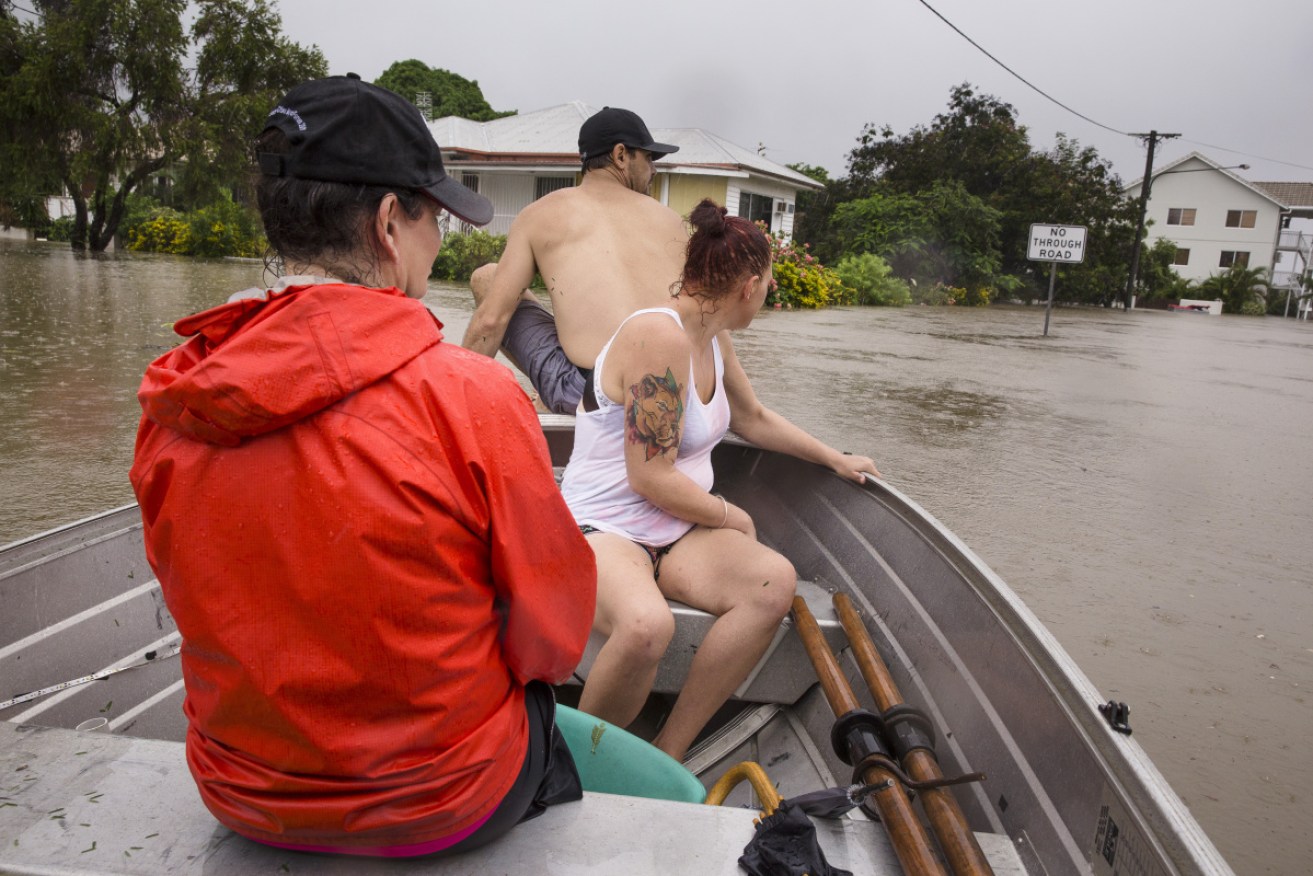 Flooding in Rosslea, Townsville on Saturday February 2. 