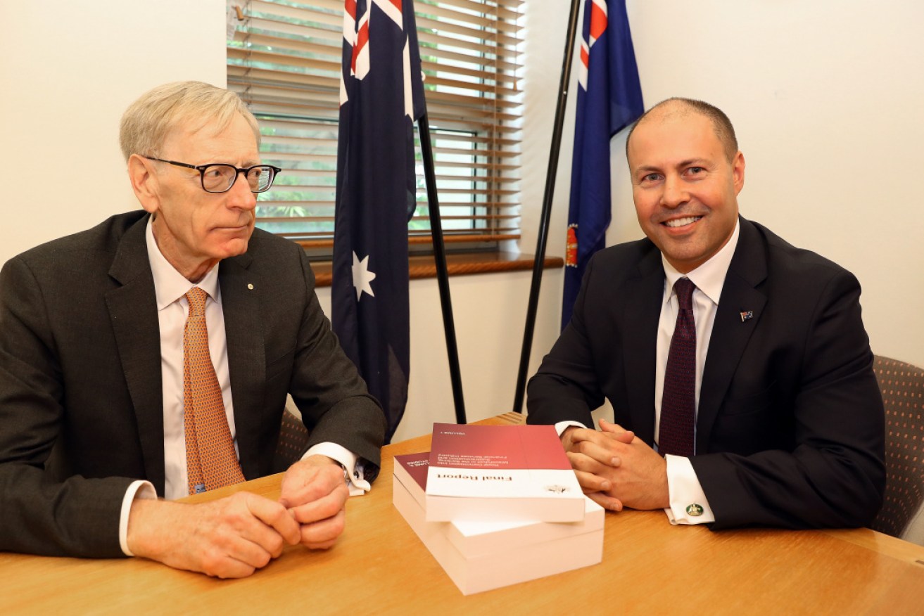 Kenneth Hayne didn't want to shake hands as he delivered his final report to Treasurer Josh Frydenberg in February.