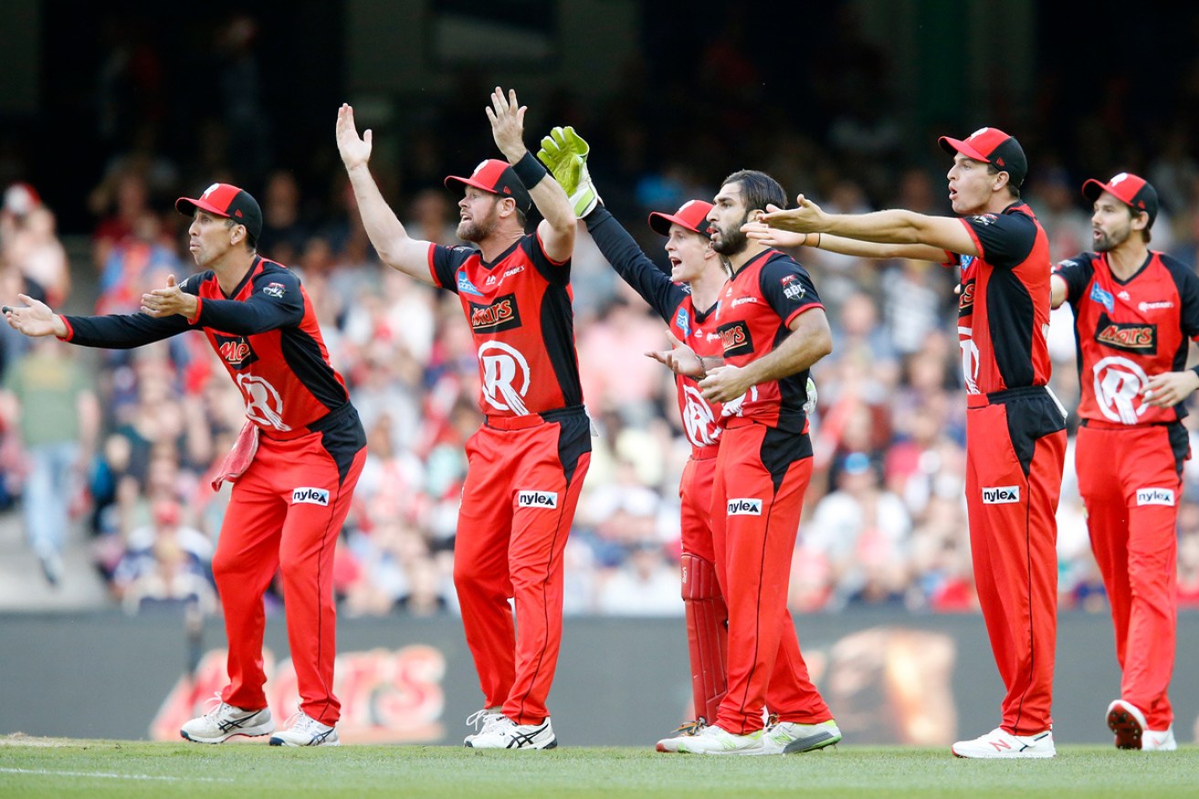 Where has everybody gone? The Melbourne Renegades in appeal mode in the Big Bash.
