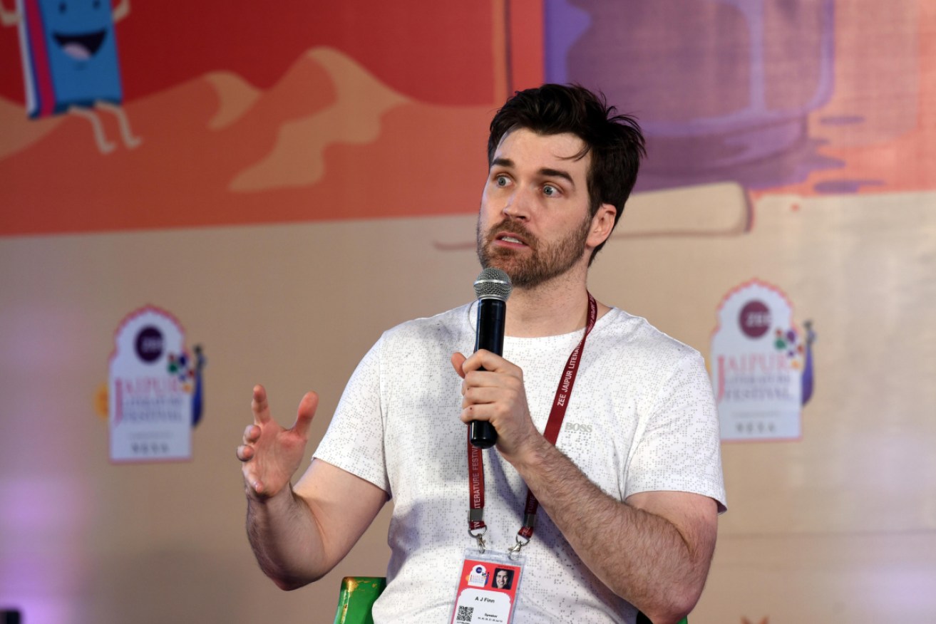 Daniel Mallory, who writes under the pen name AJ Finn, at an authors' event in India.