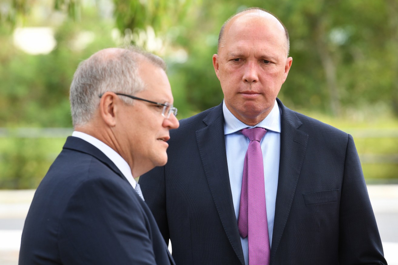 Dutton and Morrison led the anti-China charge. Photo: AAP